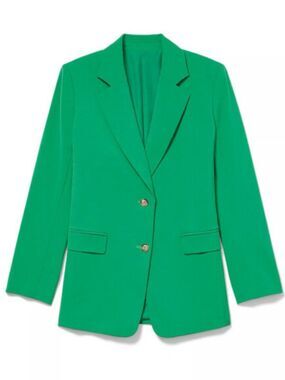 LOFT Oversized Two-Button Structured Blazer – Emerald Glow / Size 10 /NWT